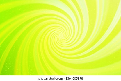 Light Green, Yellow vector background with galaxy stars. Shining colored illustration with bright astronomical stars. Template for cosmic backgrounds.