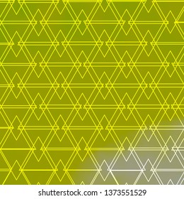 Light Green, Yellow vector background with lines, triangles. Smart design in abstract style with gradient triangles. Design for your promotions.