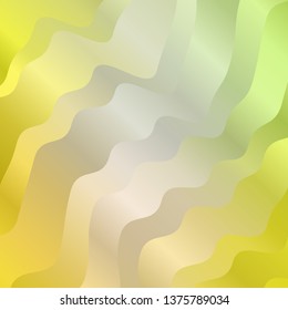 Light Green, Yellow vector background with wry lines. Colorful abstract illustration with gradient curves. Pattern for websites, landing pages.