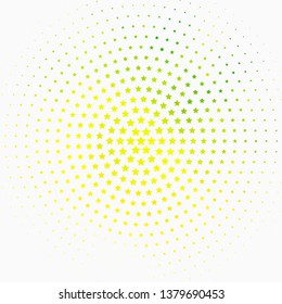 Light Green, Yellow vector background with small and big stars. Colorful illustration in abstract style with gradient stars. Theme for cell phones.