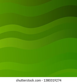 Light Green, Yellow vector background with wry lines. Abstract gradient illustration with wry lines. Pattern for websites, landing pages.