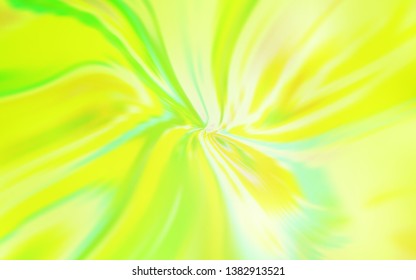 Light Green, Yellow vector background with wry lines. Modern gradient abstract illustration with bandy lines. A completely new template for your design.