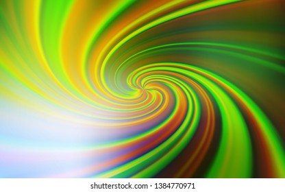 Light Green, Yellow vector background with curved lines. A circumflex abstract illustration with gradient. Abstract design for your web site.