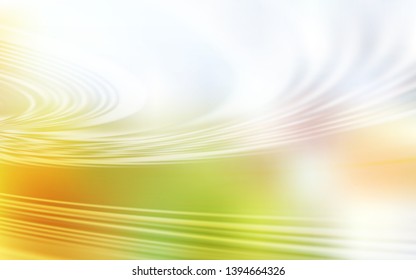 Light Green, Yellow vector background with curved lines. Geometric illustration in abstract style with gradient.  A completely new design for your business.