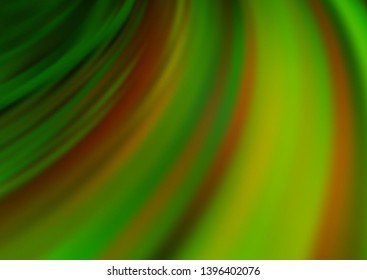 Light Green, Yellow vector background with lamp shapes. Creative illustration in halftone marble style with gradient. Textured wave pattern for backgrounds.