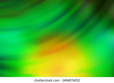 Light Green, Yellow vector background with curved lines. A completely new colorful illustration in simple style. Abstract design for your web site.