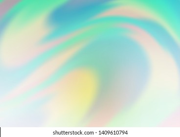 Light Green, Yellow vector background with curved circles. Colorful illustration in abstract marble style with gradient. Textured wave pattern for backgrounds.