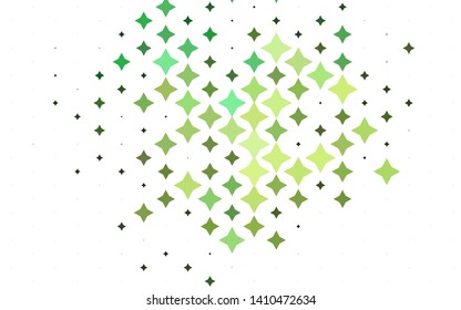 Light Green, Yellow vector background with colored stars. Stars on blurred abstract background with gradient. Smart design for your business advert.
