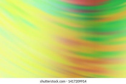 Light Green, Yellow vector background with curved lines. A completely new colorful illustration in simple style. The best colorful design for your business.