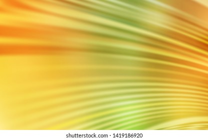 Light Green, Yellow vector background with wry lines. Colorful geometric sample with gradient lines.  A completely new design for your business.