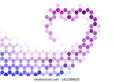 Light Green, Yellow vector background with set of hexagons. Blur background with colorful hexagons. New template for your brand book.