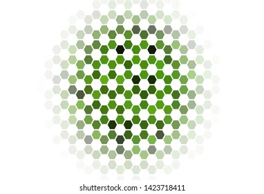 Light Green, Yellow vector background with set of hexagons. Abstract illustration with colorful hexagons. Pattern for ads, leaflets.