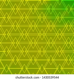Light Green, Yellow vector background with lines, triangles. Modern gradient illustration with colorful triangles. Pattern for commercials.
