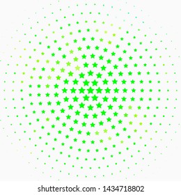 Light Green, Yellow vector background with small and big stars. Shining colorful illustration with small and big stars. Pattern for websites, landing pages.