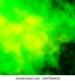 Light Green, Yellow vector background with clouds. Illustration in abstract style with gradient clouds. Template for websites.