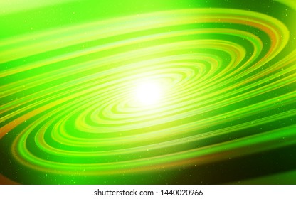 Light Green, Yellow vector background with astronomical stars. Shining colored illustration with bright astronomical stars. Smart design for your business advert.