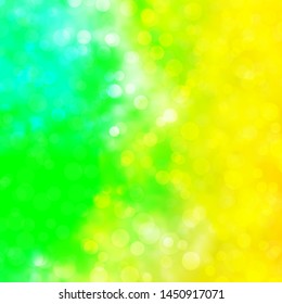 Light Green, Yellow vector background with circles. Abstract decorative design in gradient style with bubbles. New template for your brand book.