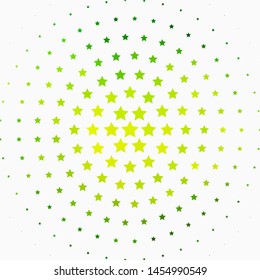 Light Green, Yellow vector background with small and big stars. Blur decorative design in simple style with stars. Design for your business promotion.