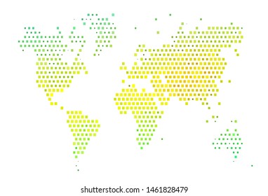 Light Green, Yellow vector background with rectangles. Modern abstract illustration with colorful rectangles. The template can be used as a background.