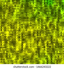 Light Green, Yellow vector background with lines, triangles. Modern gradient illustration with colorful triangles. Design for your promotions.