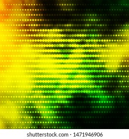 Light Green, Yellow vector background with circles. Colorful illustration with gradient dots in nature style. Pattern for websites, landing pages.