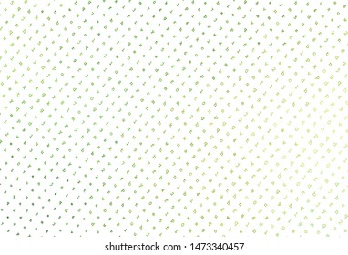 Light Green, Yellow vector background with signs of alphabet. Shining colorful illustration with isolated letters. Pattern for school, grammar websites.