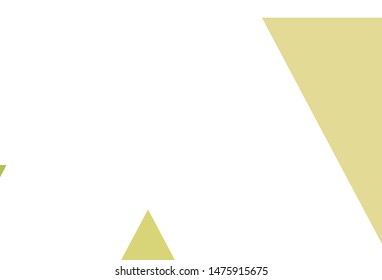 Light Green, Yellow vector background with triangles. Beautiful illustration with triangles in nature style. Modern template for landing page.