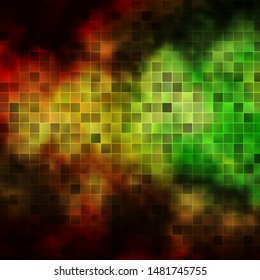 Light Green, Yellow vector background in polygonal style. Abstract gradient illustration with rectangles. Modern template for your landing page.