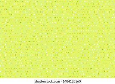 Light Green, Yellow vector background with spots. Illustration with set of shining colorful abstract circles. New template for your brand book.