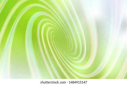 Light Green, Yellow vector background with galaxy stars. Shining colored illustration with bright astronomical stars. Pattern for astrology websites.