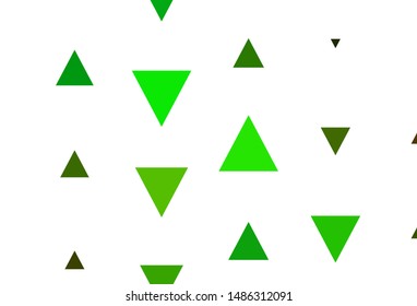 Light Green, Yellow vector background with polygonal style. Beautiful illustration with triangles in nature style. Pattern for websites.
