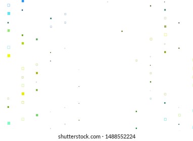 Light Green, Yellow vector background with rectangles. Illustration with set of colorful rectangles. Pattern for commercials.