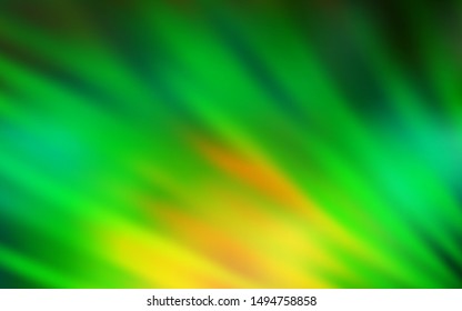 Light Green, Yellow vector background with stright stripes. Glitter abstract illustration with colorful sticks. Best design for your ad, poster, banner.
