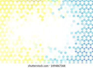 Light Green, Yellow vector background with wry lines. An elegant bright illustration with gradient. A completely new template for your design.