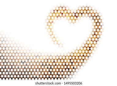 Light Green, Yellow vector background with set of hexagons. Illustration with set of colorful hexagons. Pattern for your ad, booklets.
