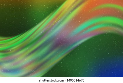 Light Green, Yellow vector background with astronomical stars. Modern abstract illustration with Big Dipper stars. Smart design for your business advert.