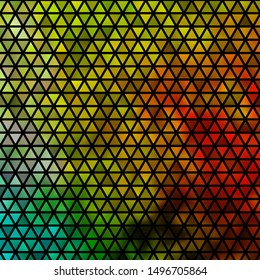 Light Green, Yellow vector background with polygonal style. Decorative design in abstract style with triangles. Template for landing pages.