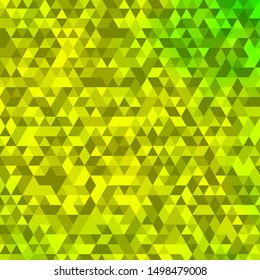 Light Green, Yellow vector background with triangles. Beautiful illustration with triangles in nature style. Pattern for commercials.