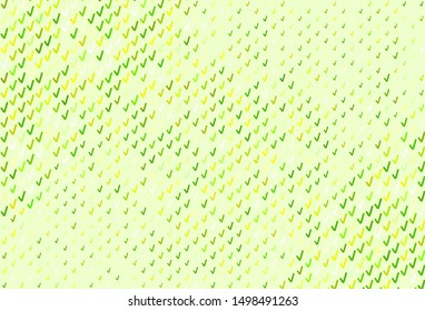 Light Green, Yellow vector background with curved lines. Colorful geometric sample with gradient lines.  A completely new template for your design.