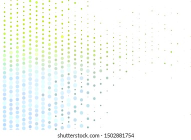 Light Green, Yellow vector background with bubbles. Beautiful colored illustration with blurred circles in nature style. Pattern for ads, leaflets.