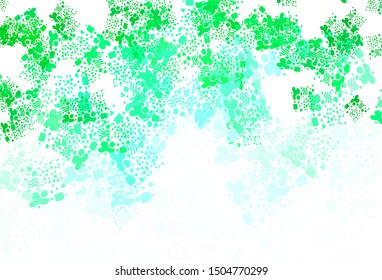 Light Green, Yellow vector background with abstract shapes. Decorative design in abstract style with random forms. Simple design for your web site.