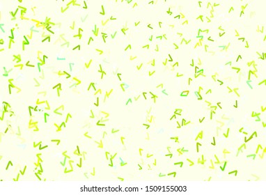 Light Green, Yellow vector background with wry lines. Glitter abstract illustration with wry lines. A new texture for your  ad, booklets, leaflets.