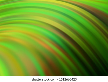 Light Green, Yellow vector background with bent ribbons. An elegant bright illustration with gradient. A completely new template for your business design.