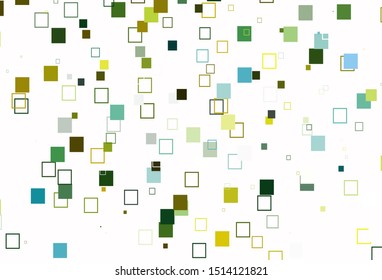 Light Green, Yellow vector background with rectangles. Beautiful illustration with rectangles and squares. Background for cell phones.