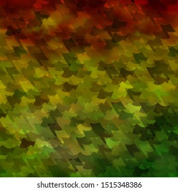 Light Green, Yellow vector background in polygonal style. Illustration with a set of gradient rectangles. Modern template for your landing page.