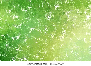 Light Green, Yellow vector background with wry lines. Shining colorful illustration in simple style. Colorful wave pattern for your design.