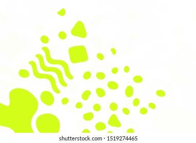 Light Green, Yellow vector background with abstract shapes. Decorative design in abstract style with random forms. Background for a cell phone.