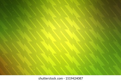 Light Green, Yellow vector background with stright stripes. Glitter abstract illustration with colorful sticks. Best design for your ad, poster, banner.