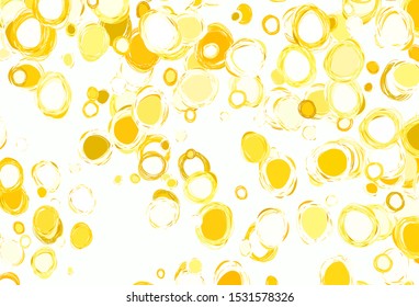 Light Green, Yellow vector background with spots. Illustration with set of shining colorful abstract circles. Pattern for ads, leaflets.