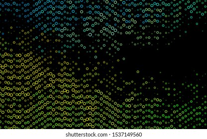 Light Green, Yellow vector background with bubbles. Illustration with set of shining colorful abstract circles. Pattern for ads, booklets.